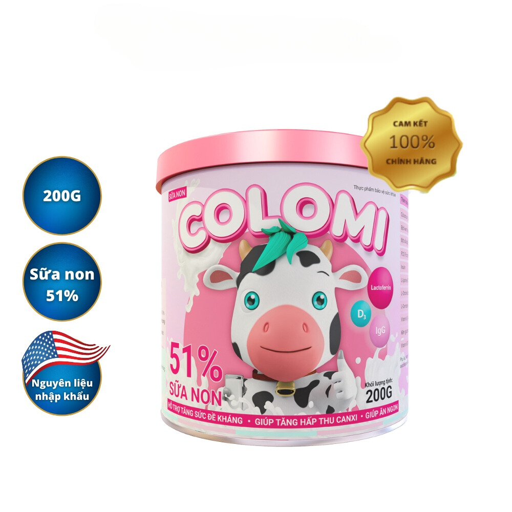 Sữa non COLOMI dành cho trẻ em mẫu mới màu hồng (200g)
