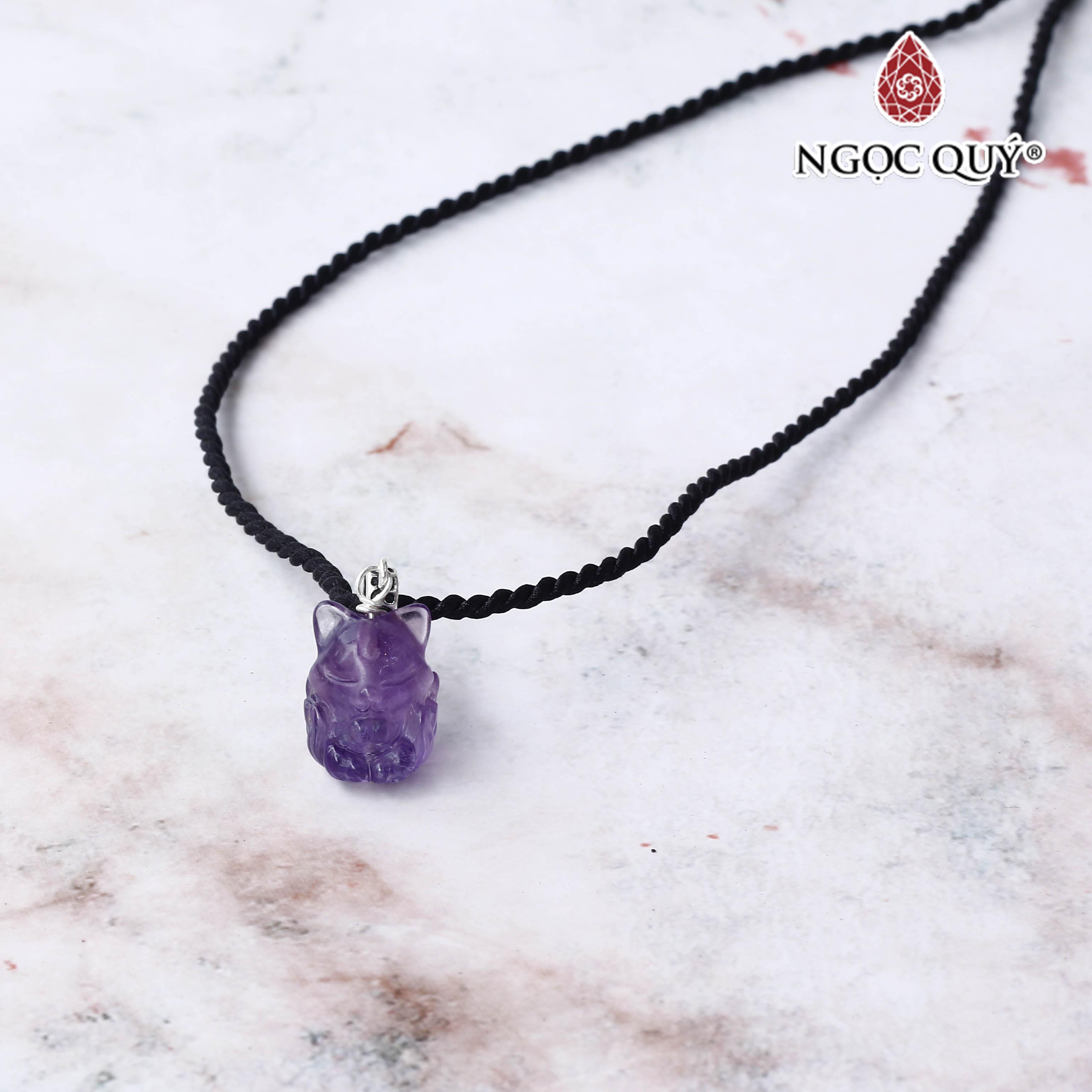 Mặt dây chuyền hồ ly thạch anh tím - Ngọc Quý Gemstones