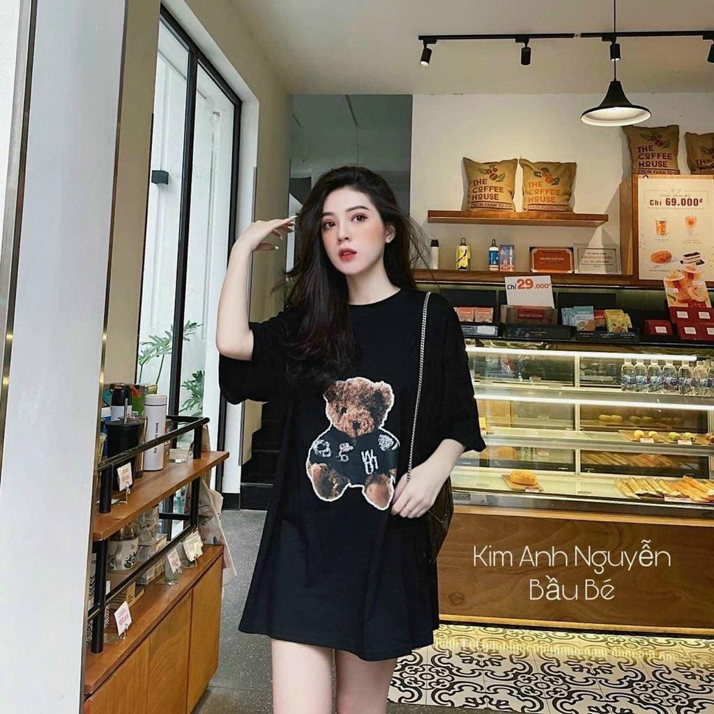 Áo bầu mùa hè babydoll công sở đũi thiết kế Freesize 65kg