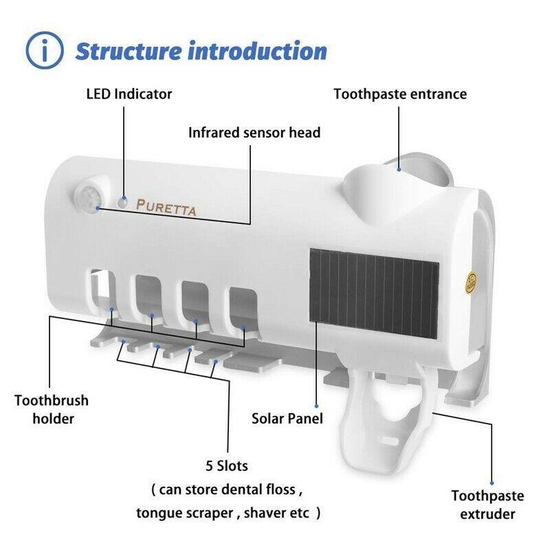 Khay để bàn chải và kem đánh răng khử trùng bằng tia UV - 4497