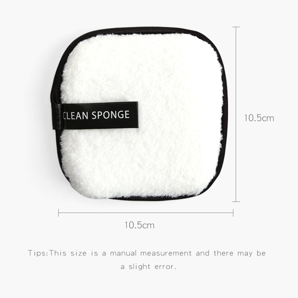 Set Of 5pcs Professional Makeup Removal Square Puffs, Face Makeup Removing Cleaning Puffs Pads