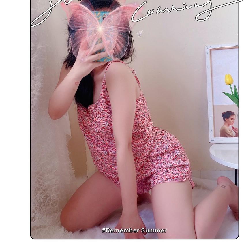 Đồ bộ mặc nhà dễ thương hoa nhí Sx777 KellyWang