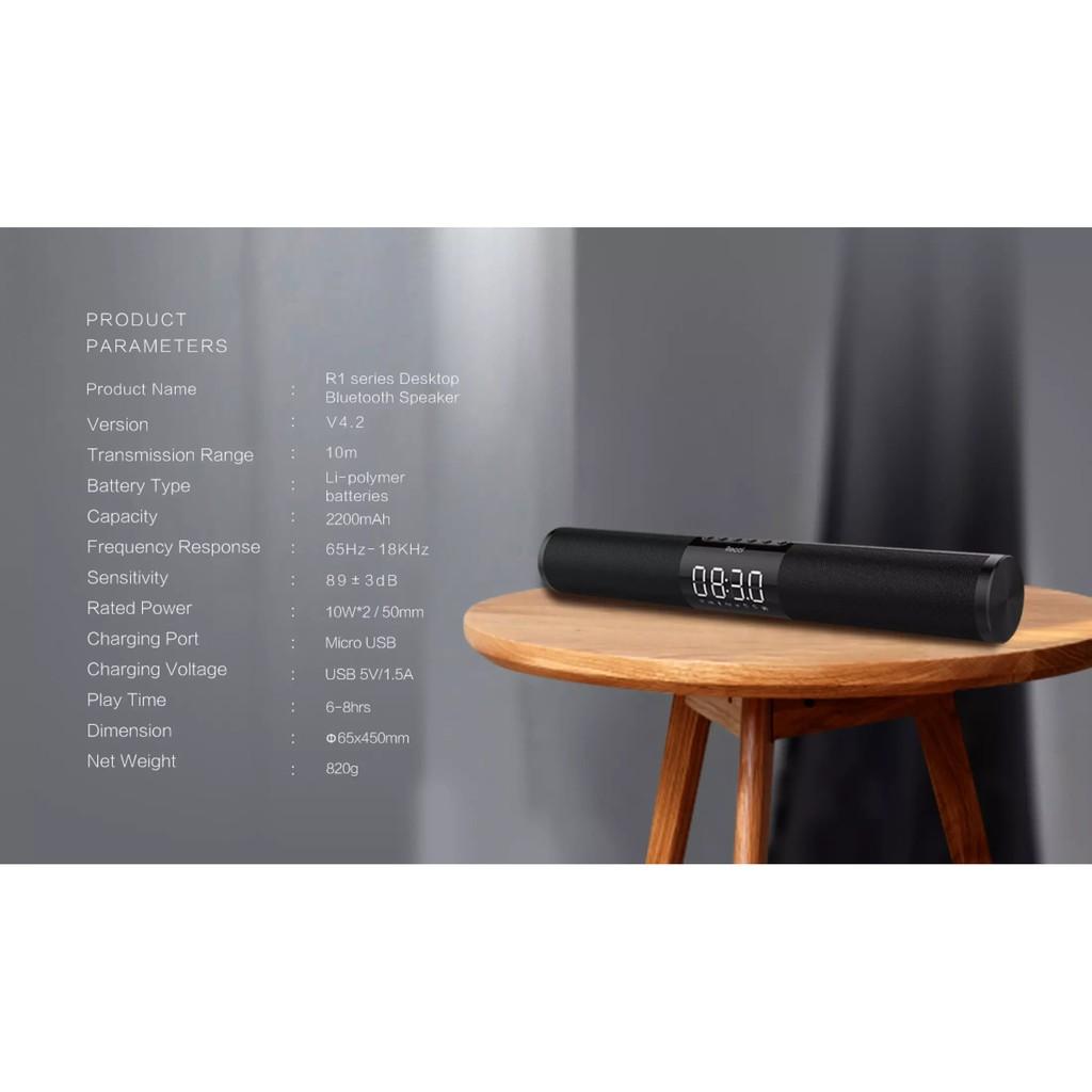 Loa bluetooth soundBar R1 âm thanh sống động tích hợp đồng hồ led nghe nhạc hát karaoke... bảo hành 12 tháng