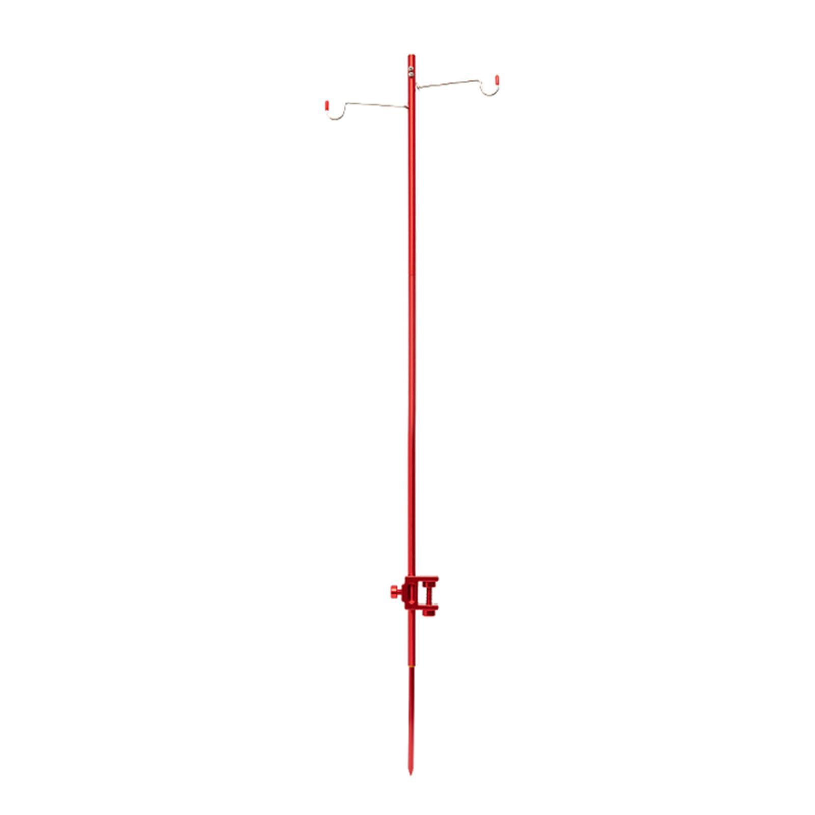 Portable Camping Lantern Stand, Lantern Holder, with Clamp & Stake, Lightweight Aluminum Alloy Removable Lantern Hanger, for Picnic Fishing