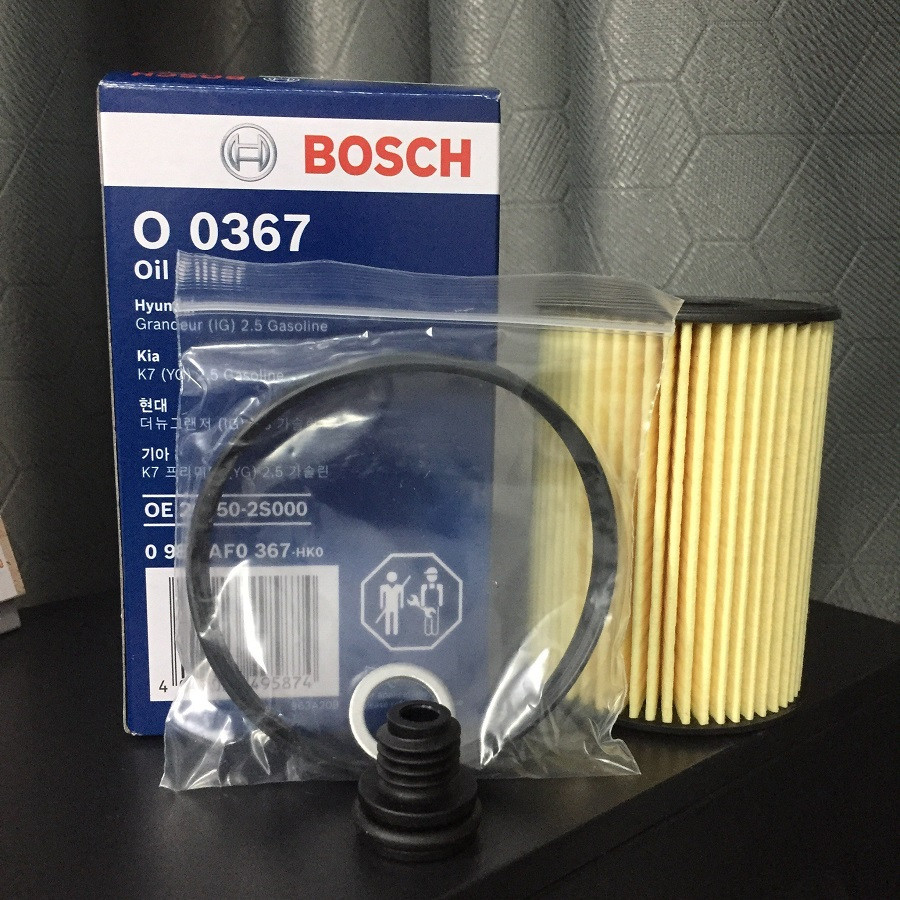 Lọc nhớt động cơ BOSCH O0367 HYUNDAI Santafe máy xăng, động cơ 2.5L , Xuất xứ KOREA