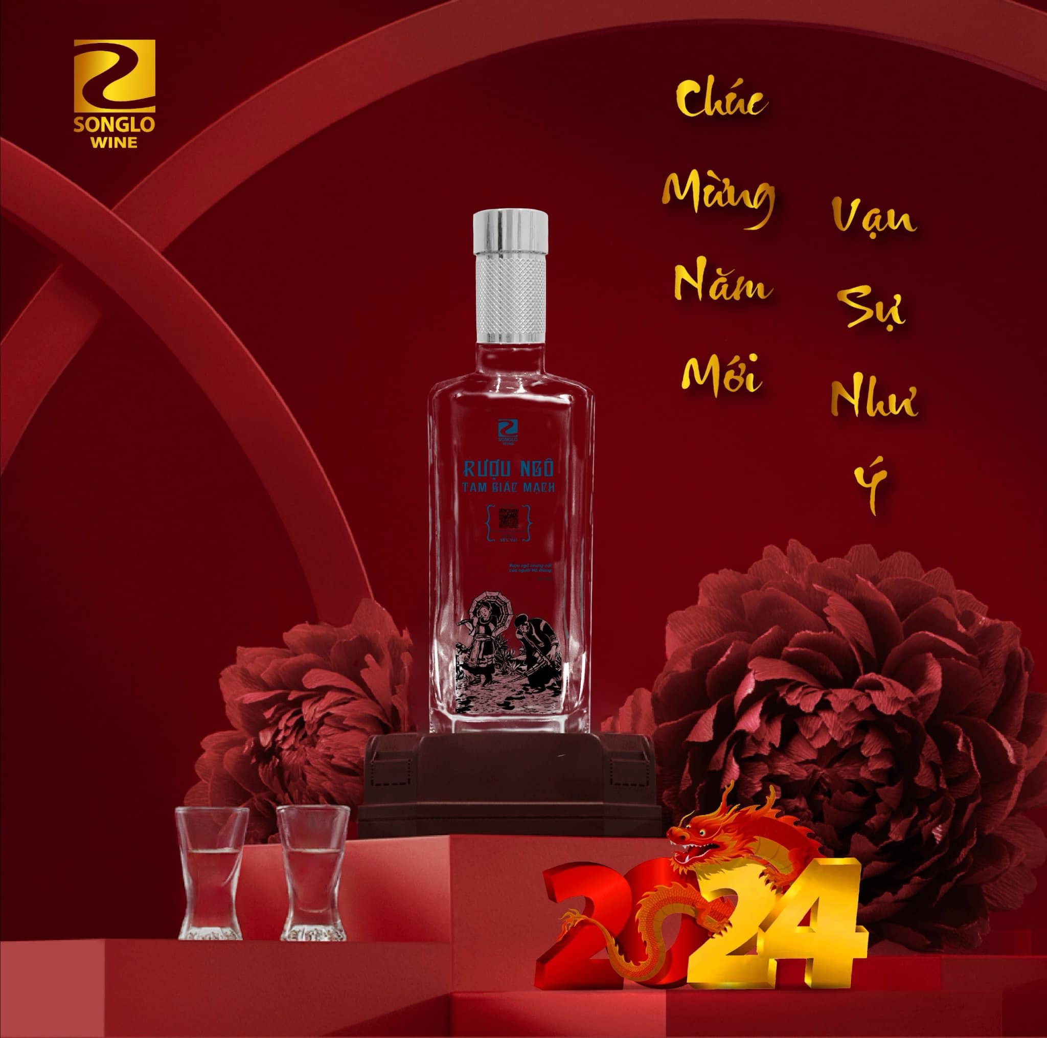 Rượu Ngô Tam Giác Mạch W01 - Thùng 6 chai