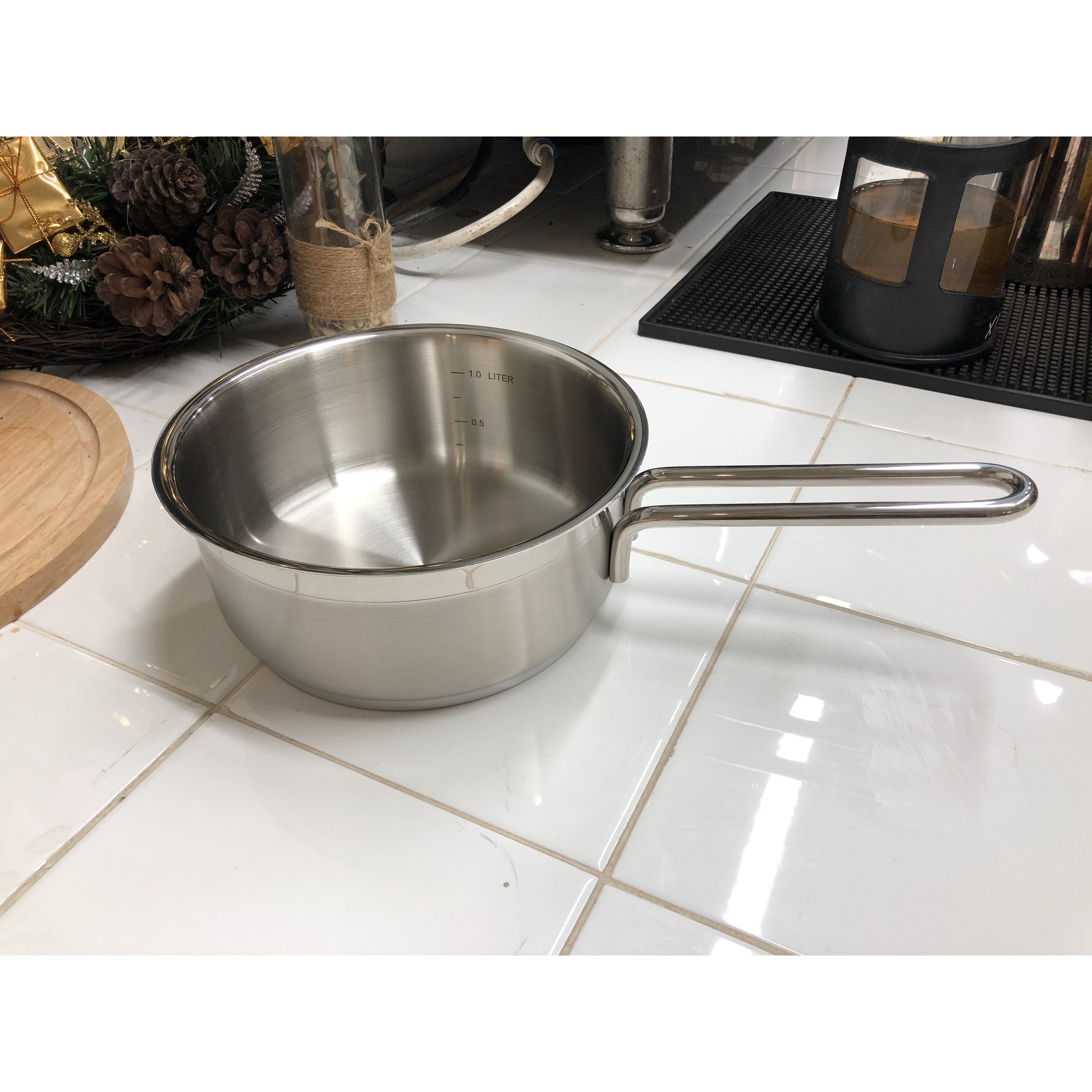 Chảo Quánh Inox  304 Cao Cấp Đáy 3 Lớp  1.4 L - Low Saucepan without lid 16x7.0cm Berndorf Sandrik