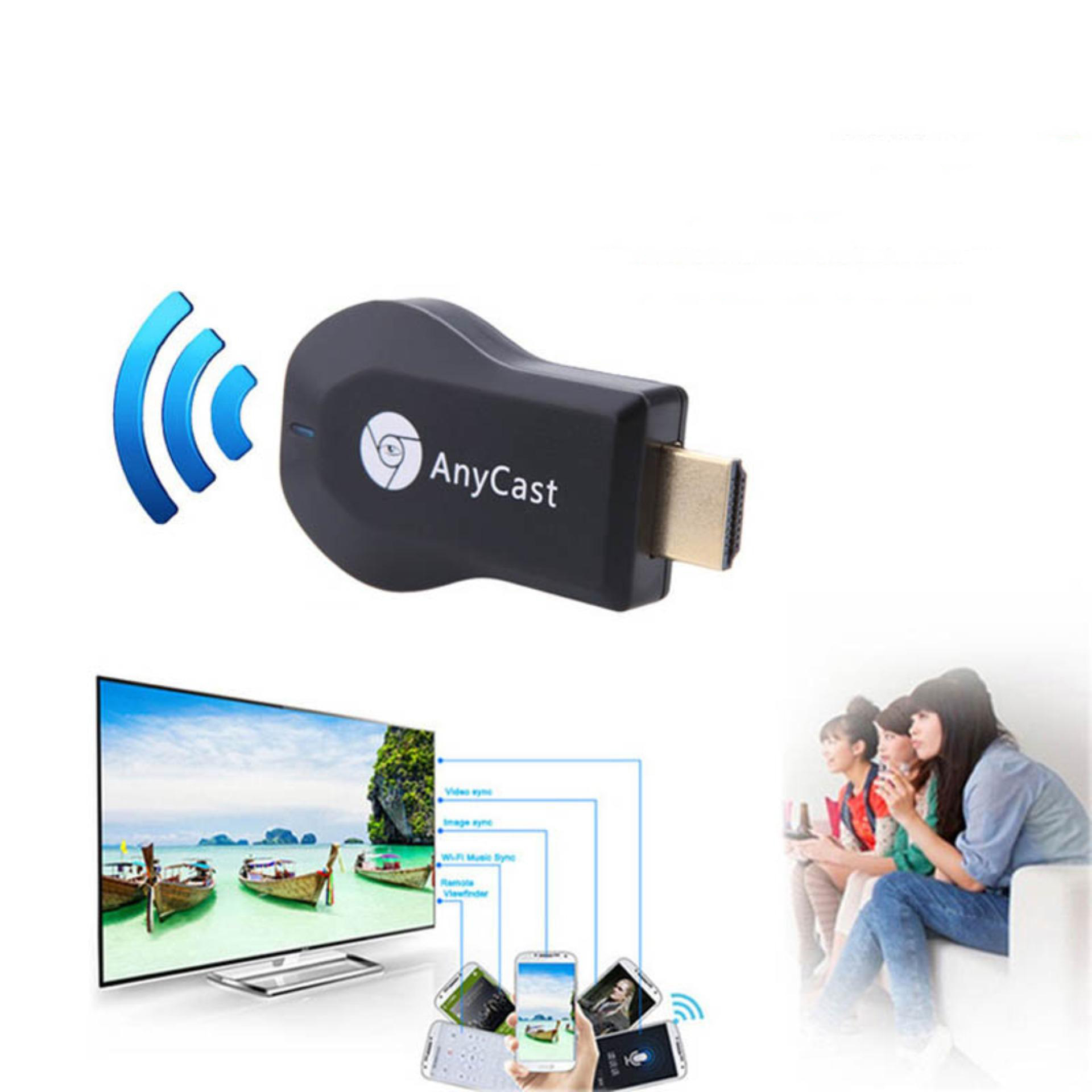 Thiết bị Kết nối điện thoại với tivi, HDMI không dây anycast M6 Plus tốc độ kết nối siêu nhanh, đường truyền ổn định, Hàng chính hãng