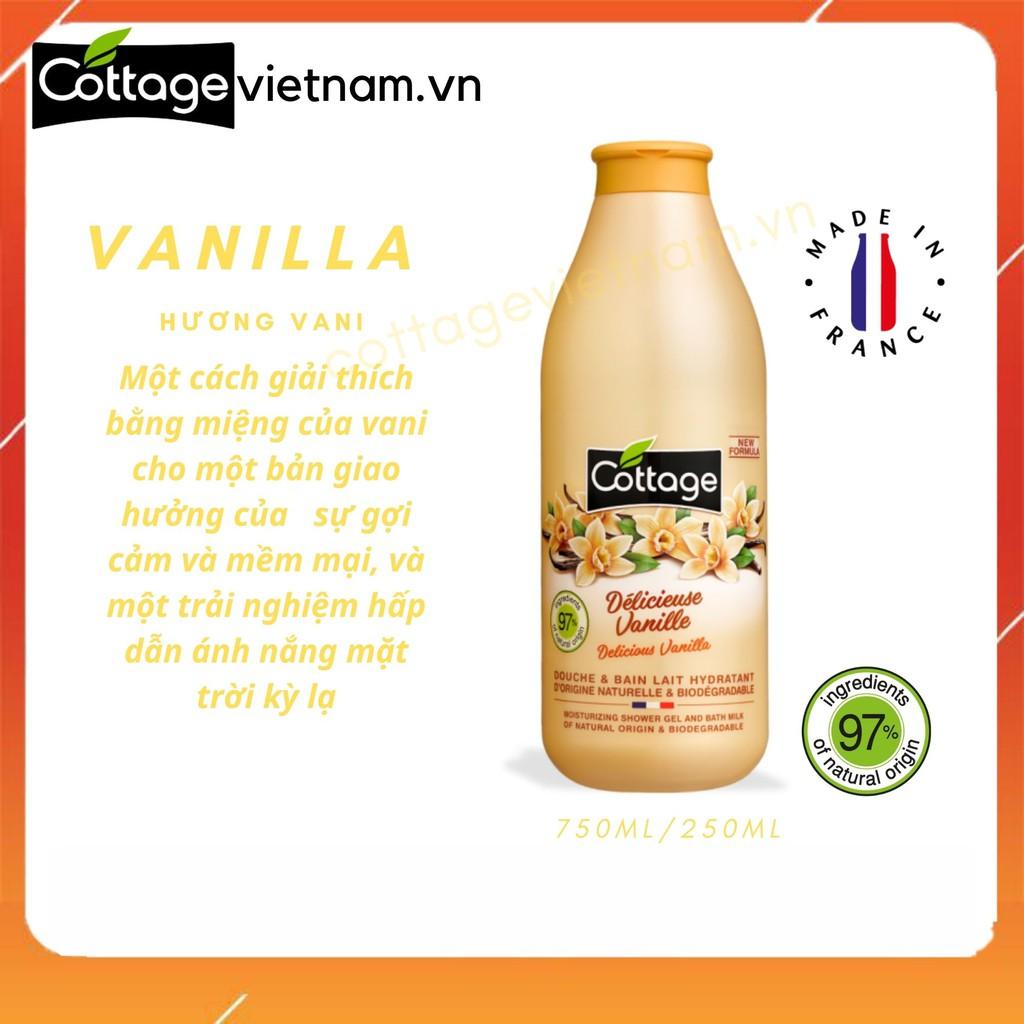 Sữa tắm Cottage của Pháp, phân phối chính hãng, dung tích 250ml/750ml