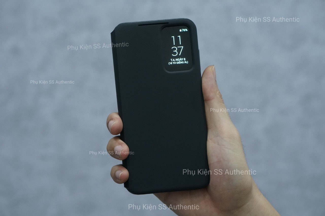 Bao da Samsung View S23 Plus Màu đen - Hàng Chính Hãng