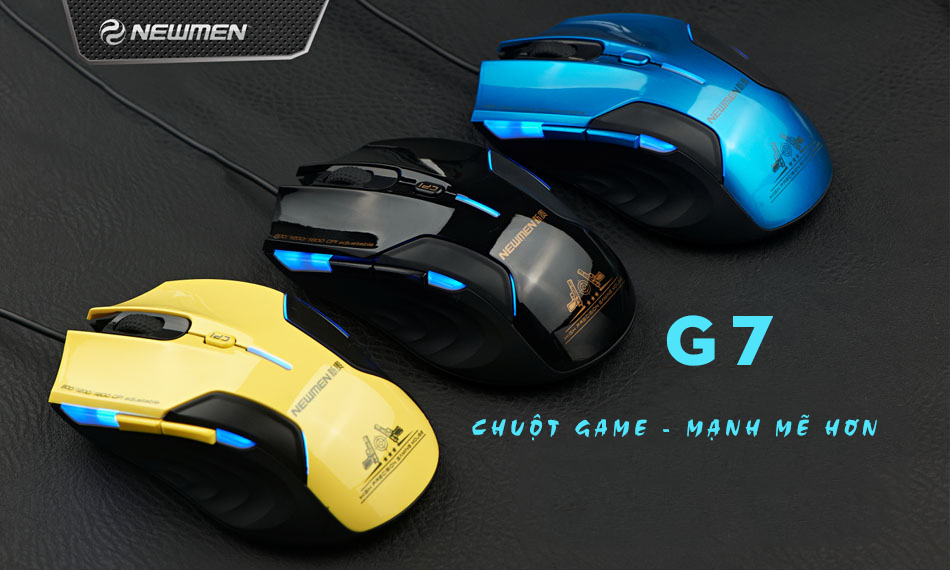 Chuột chơi game có dây NEWMEN G7+ Plus - Sát thủ Phòng Game - Hàng Chính Hãng