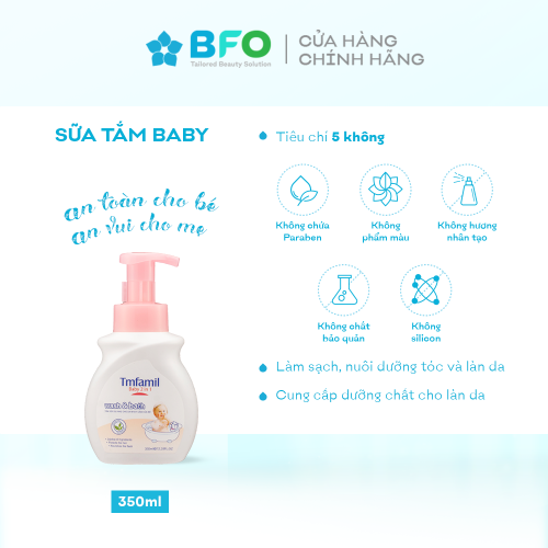 Sữa Tắm Gội Cho Bé Công Nghệ Anh Quốc Tami Natural 2 Trong 1 An Toàn Dịu Nhẹ 350ml