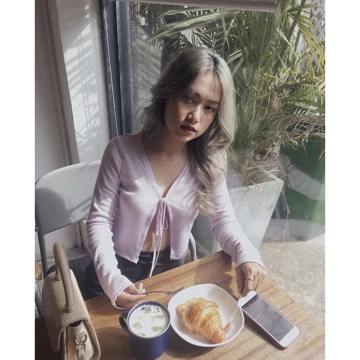 Áo khoác nhẹ croptop tay dài Joy Babe thun gân xịn hack dáng co giãn 4 chiều, áo croptop kiểu nữ crop top CROD 42 -2A