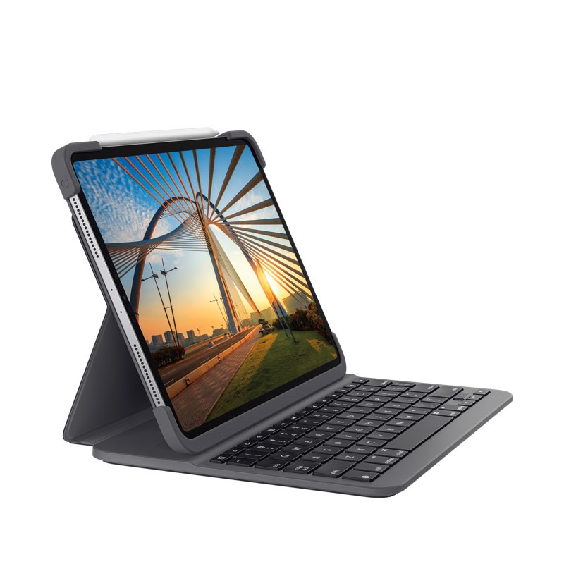 Bao da kèm bàn phím Logitech Slim Folio Pro dành cho iPad Pro 12.9 inch - Hàng chính hãng