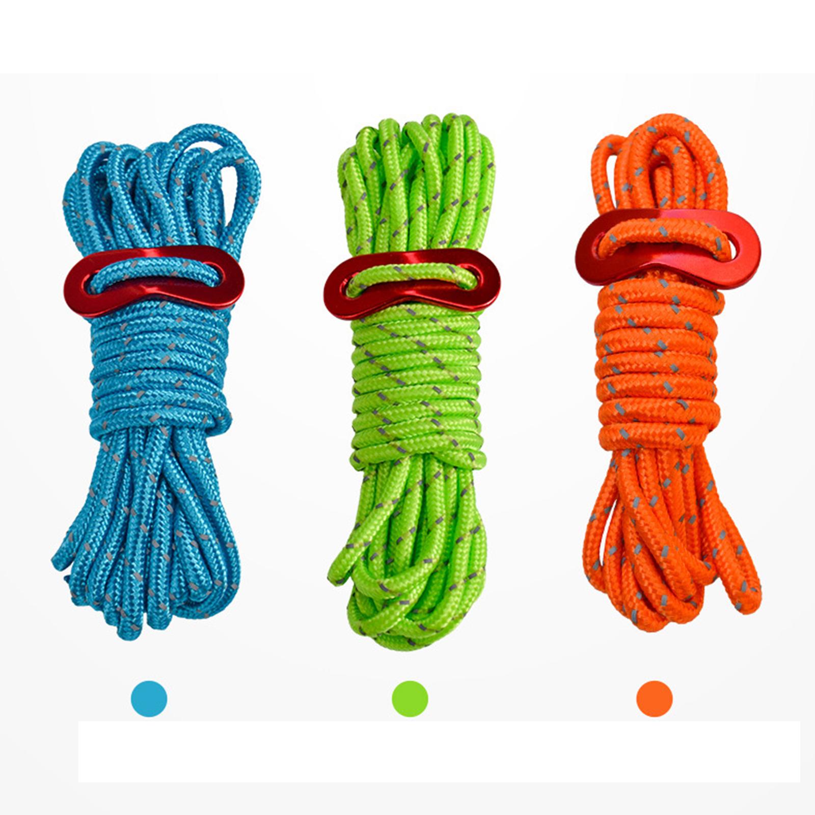 4x Reflective Guyline Camping Tent Rope Cord Guide Sailing Lanyard