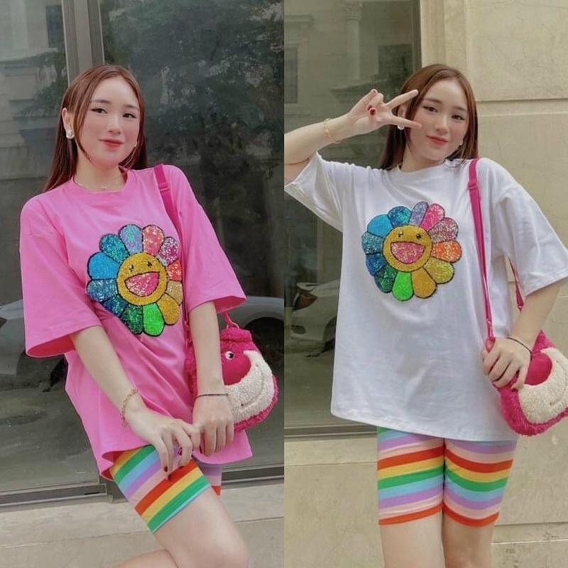 SET ÁO THUN IN KÈM QUẦN LEGGING NGỐ