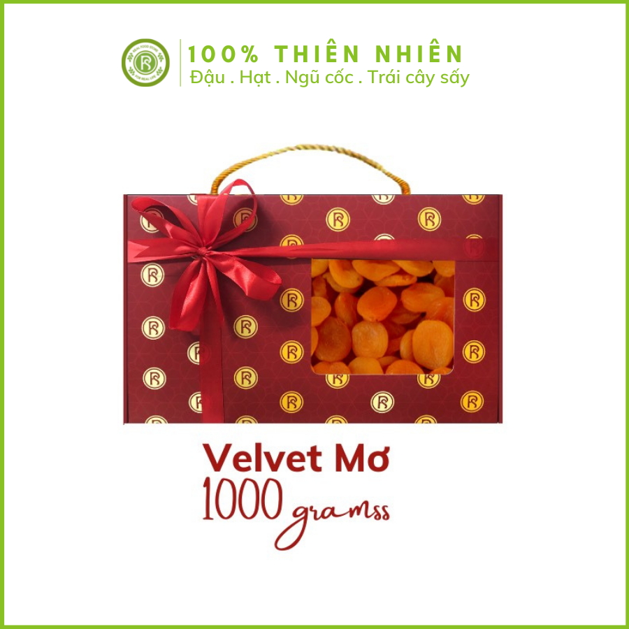 Hộp Quà Velvet Mơ Sấy Dẻo REAL FOOD (1000g/Hộp)