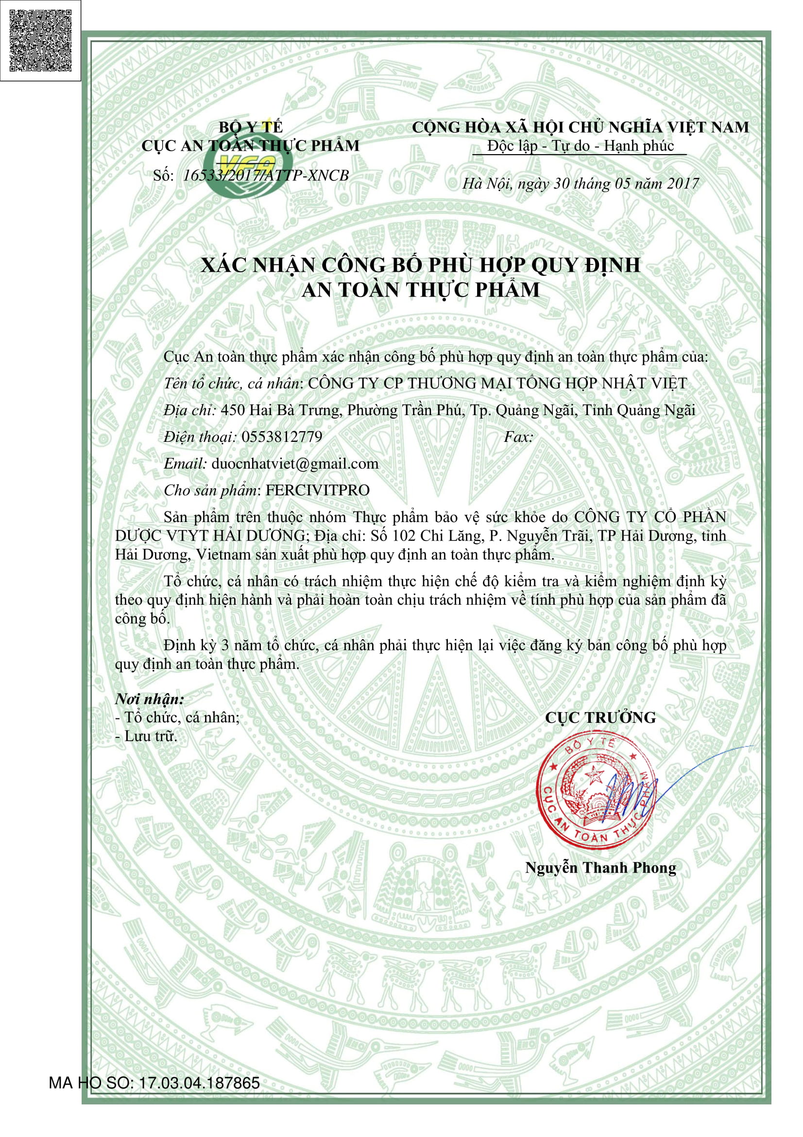 Thực phẩm chức năng - Fercivit Pro