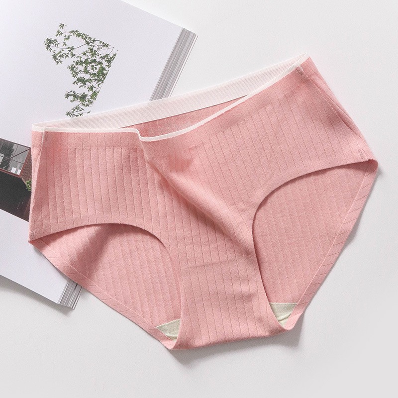 Combo 5 Quần Lót Nữ cotton gân cạp ép không đường may kháng khuẩn thấm hút mồ hôi