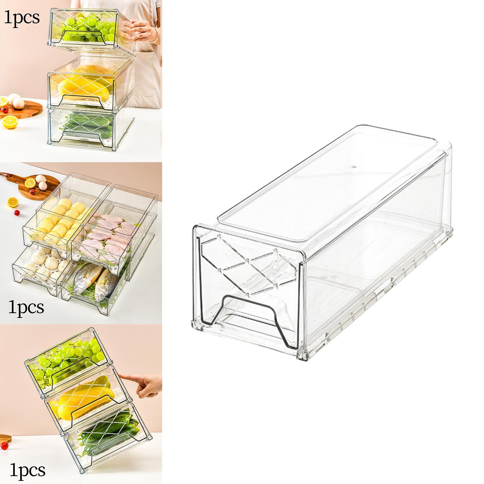 Fridge Drawers Pull Out  Multi-use Storage Container for Kitchen Home