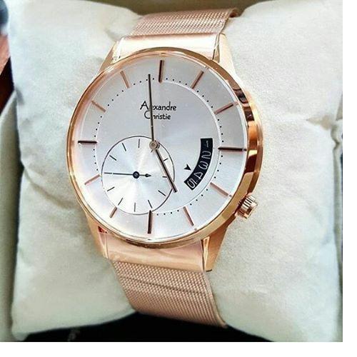 Đồng hồ đeo tay nam hiệu Alexandre Chrities 8519MSBRGSL