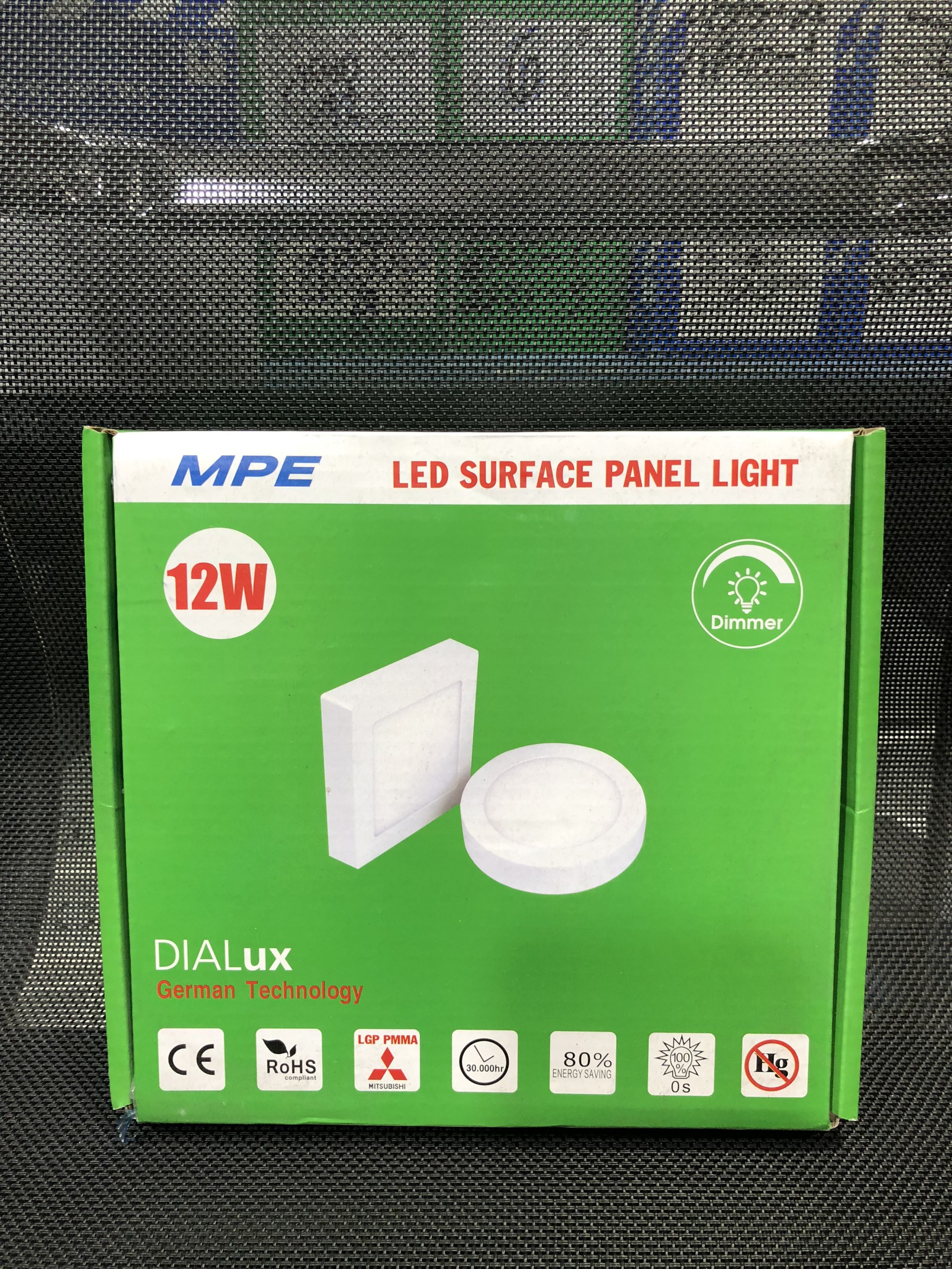 Đèn led panel ốp trần nổi vuông công suất 12W MPE (2 loại ánh sáng trắng và vàng)