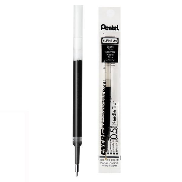 Vỉ 2 Bút Bi Gel EnerGel 0.5 mm Kèm Ruột LR5-A - Pentel VBLN105-A - Mực Đen
