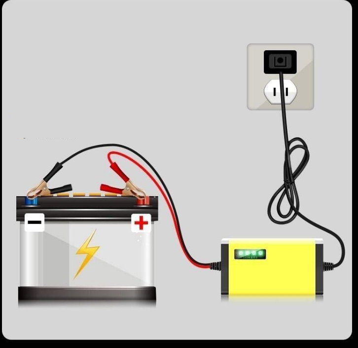Xac binh ac quy, ắc quy ô tô, Bộ sạc bình acquy 12v 2A thông minh, tự động ngắt khi đầy