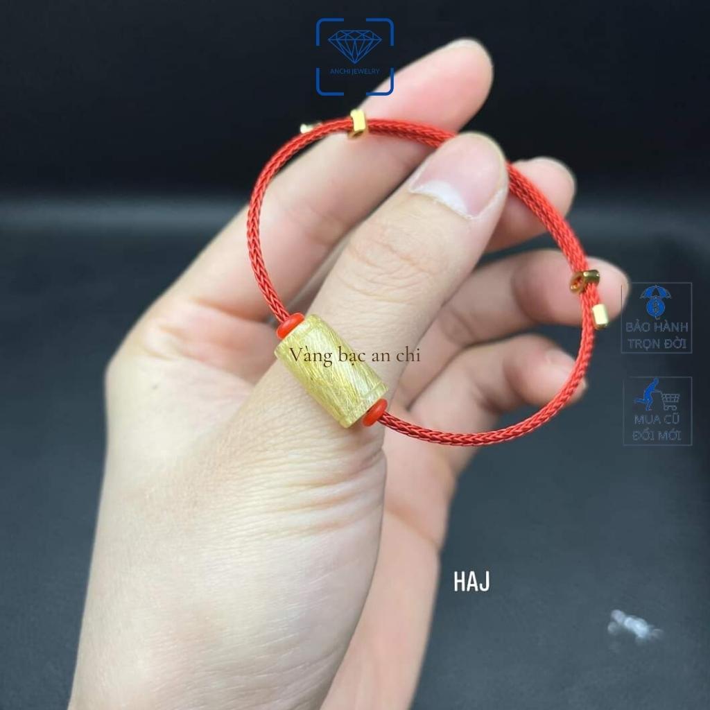 Vòng dây cáp lu thống TA, tóc,vàng - bình an hanh thông công việc mệnh kim, thổ, Anchi jewelry