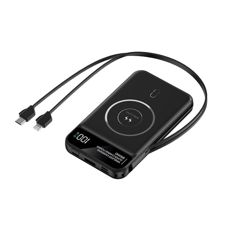 Khuyến mại hút từ tính sạc không dây sạc kho báu 20000 mAh chia sẻ dòng khép kín sạc không dây hai trong một cung cấp năng lượng di động