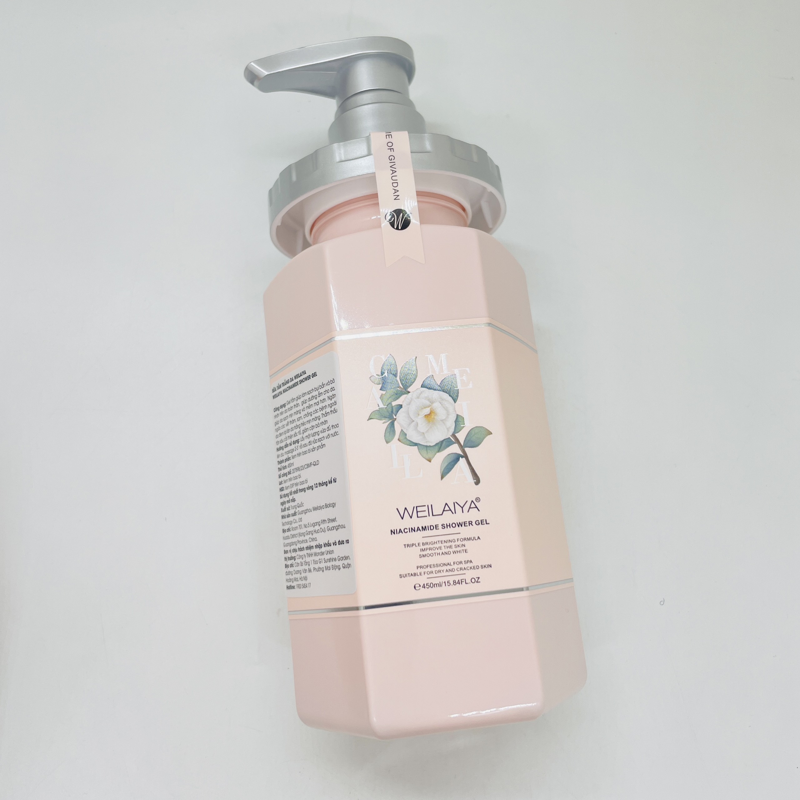 Sữa Tắm Trắng Da Hoa Trà Weilaiya Niacinamide Shower Gel - Hương nước hoa ngọt ngào 450ml