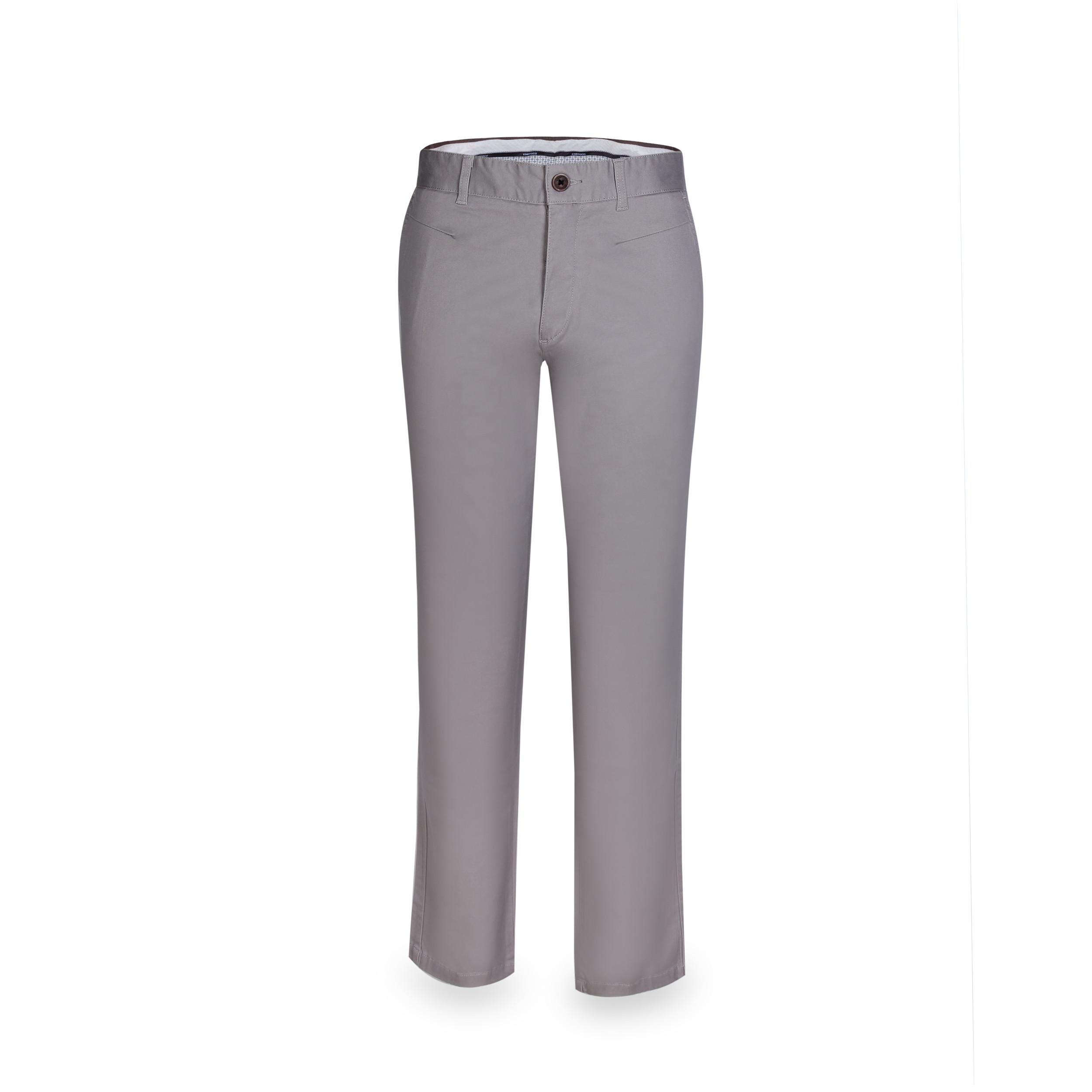 Quần khaki nam không ply ống ôm xám trắng Khatoco Q2M528S0-CNMA005-2006-0