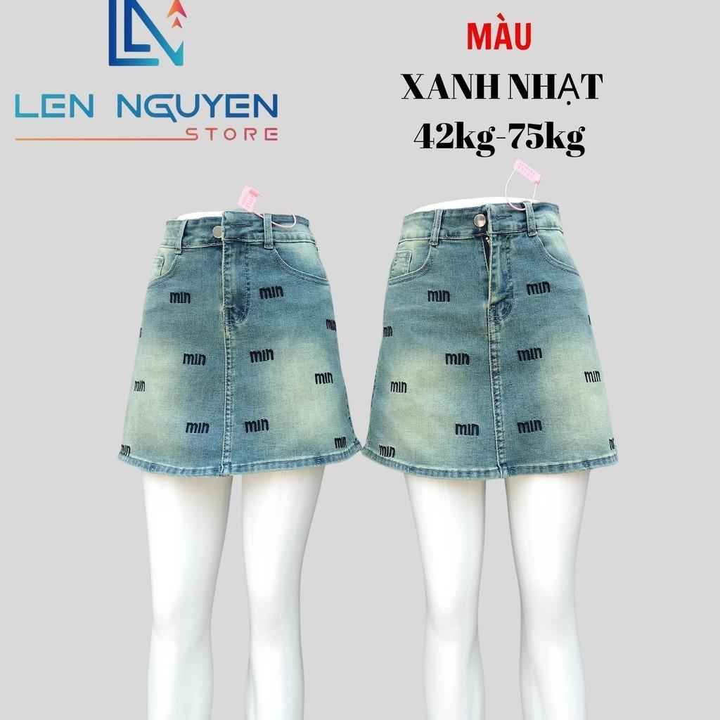 Quần jean nữ, quần váy, lưng cao, quần bò nữ dáng ôm, quần rin nữ có big size, cho 42kg đến 75kg, - Xanh Nhạt