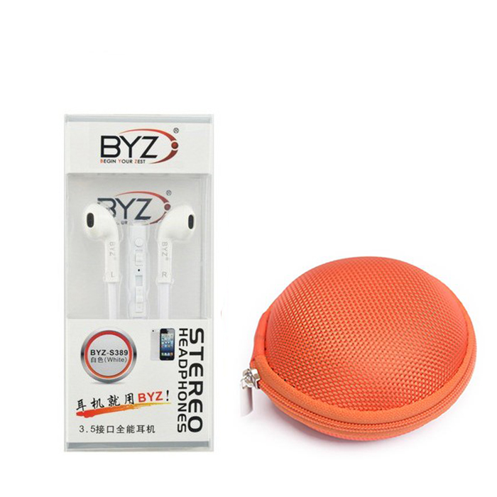 Bộ tai nghe nhét tai BYZ S389 và hộp đựng tai nghe Foxy - Hàng nhập khẩu
