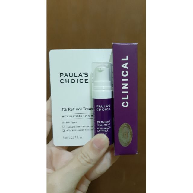 Trial Tinh chất Làm Mờ Vết Nám và Đốm Nâu Paula's Choice Clinical 1% Retinol Treatment 5 ml