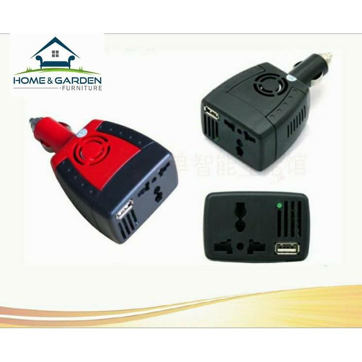 Thiết bị chuyển điện ô tô từ 12v ra 220v và sạc USB