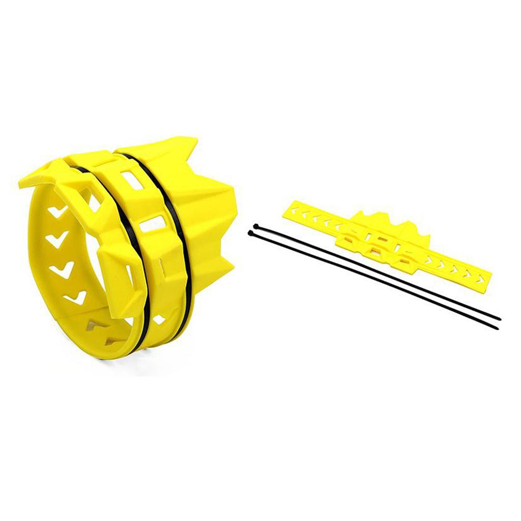 Universal Motorcycle Exhaust Muffler Pipe Protector Heat Shield Cover, Yellow
