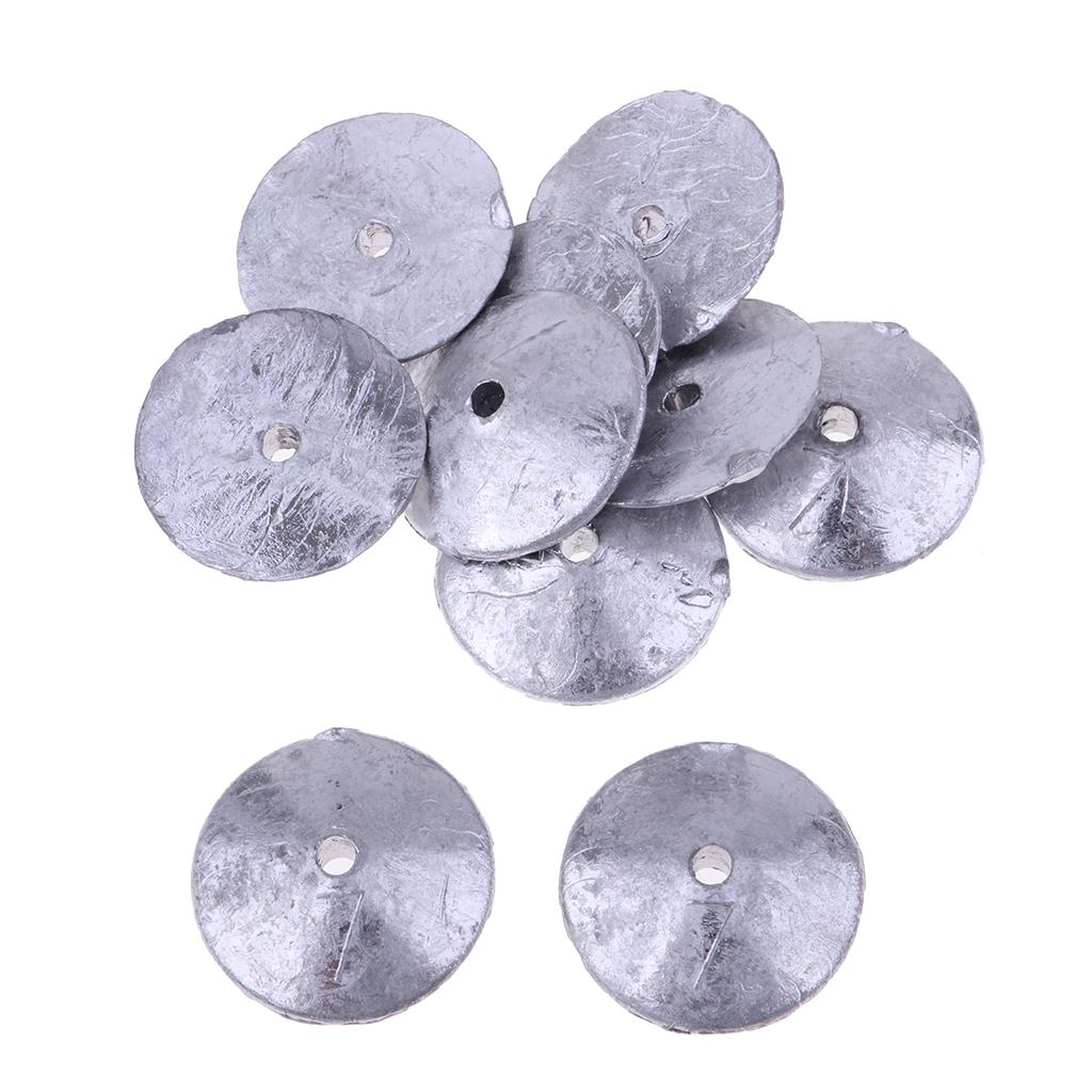 10Pcs/set Fishing Lead Weights Lead Fishing Sinker Weight for Any Waters 70g
