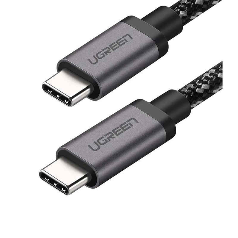 Cáp USB type C ra USB-C v3.1 Gen 1 sạc nhanh chuẩn PD 3A màu đen 1M 5Gbps  Ugreen 161OL50477US Hàng chính hãng