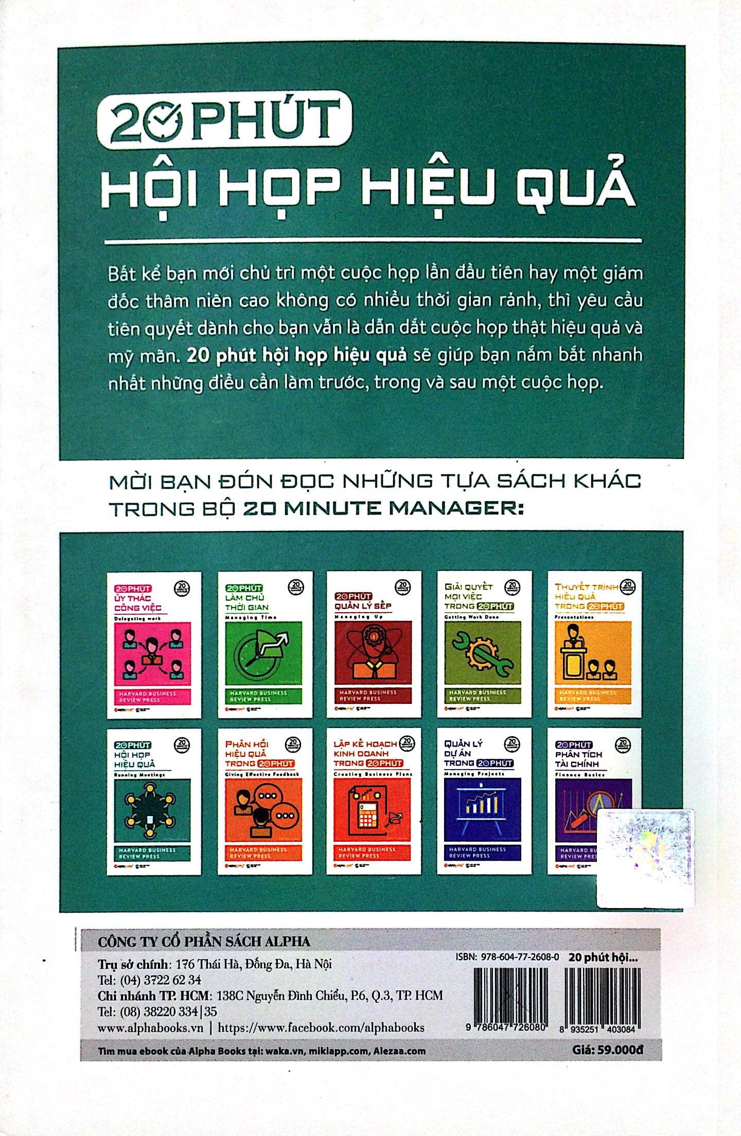 20 Phút Hội Họp Hiệu Quả (20 Minute Manager)