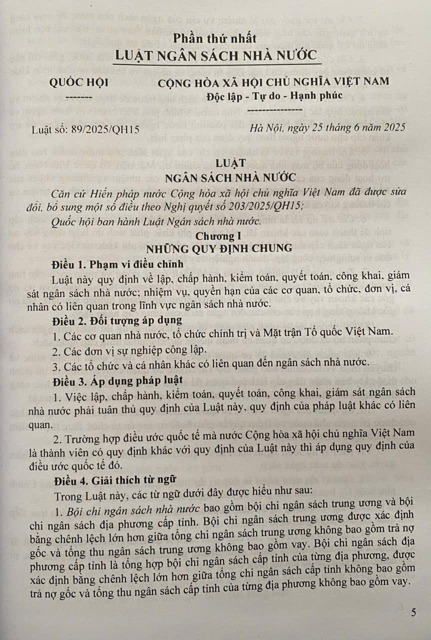 Hệ Thống Mục Lục Ngân Sách Nhà Nước ( Theo Thông Tư Số 130/2025/TT-BTC)