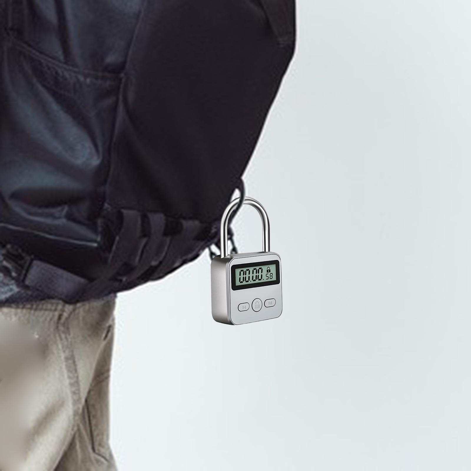 LCD Display Multifunction Electronic Time Metal Timer lock Adult Habit