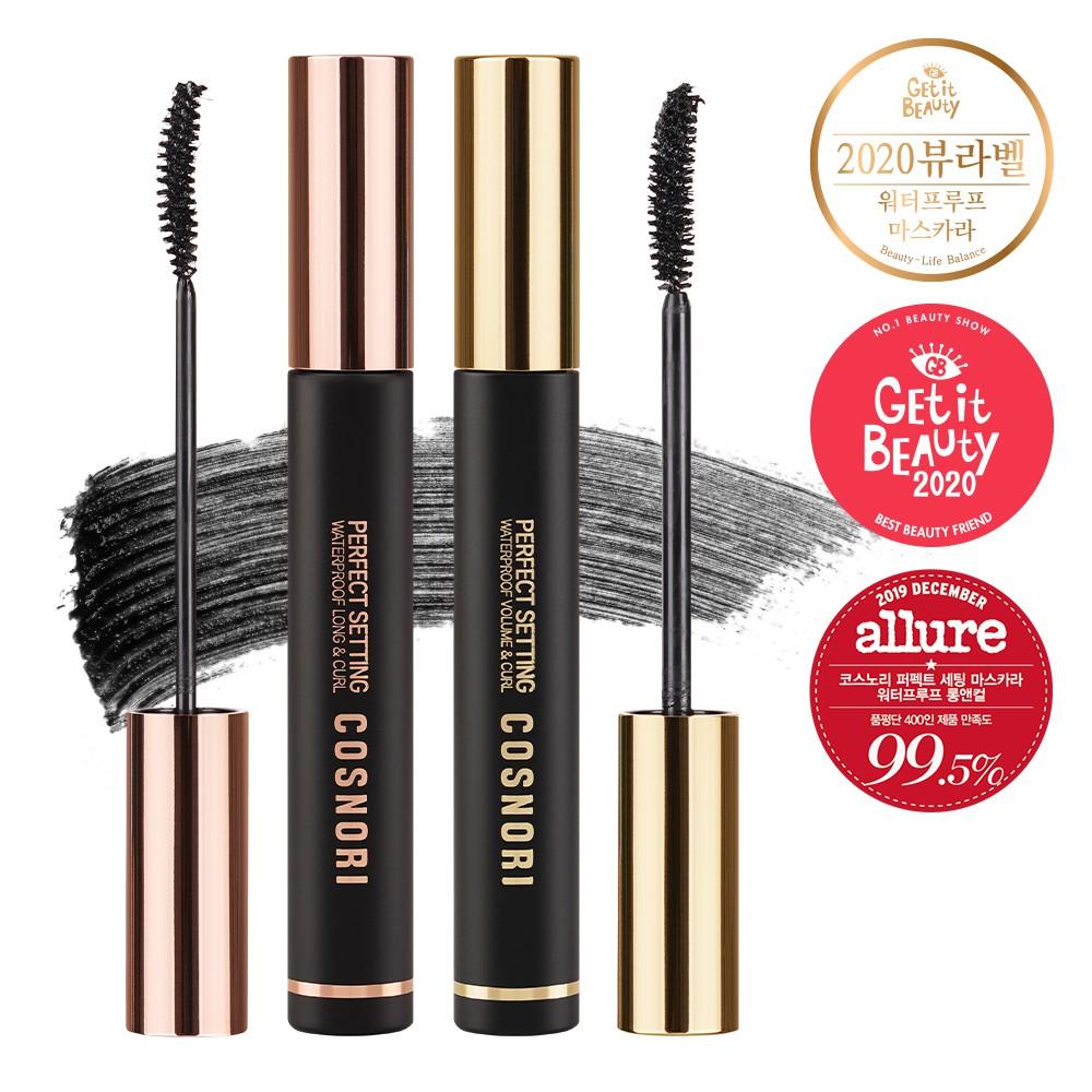 Chuốt mi Cosnori Perfect Setting Mascara Waterproof Volume&amp;Curl 7ml