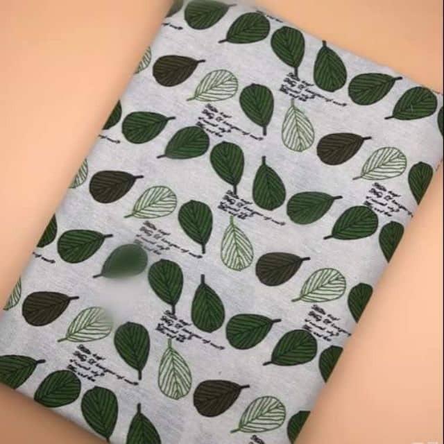 Vải Bố Canvas Họa Tiết Chiếc Lá 2 Màu