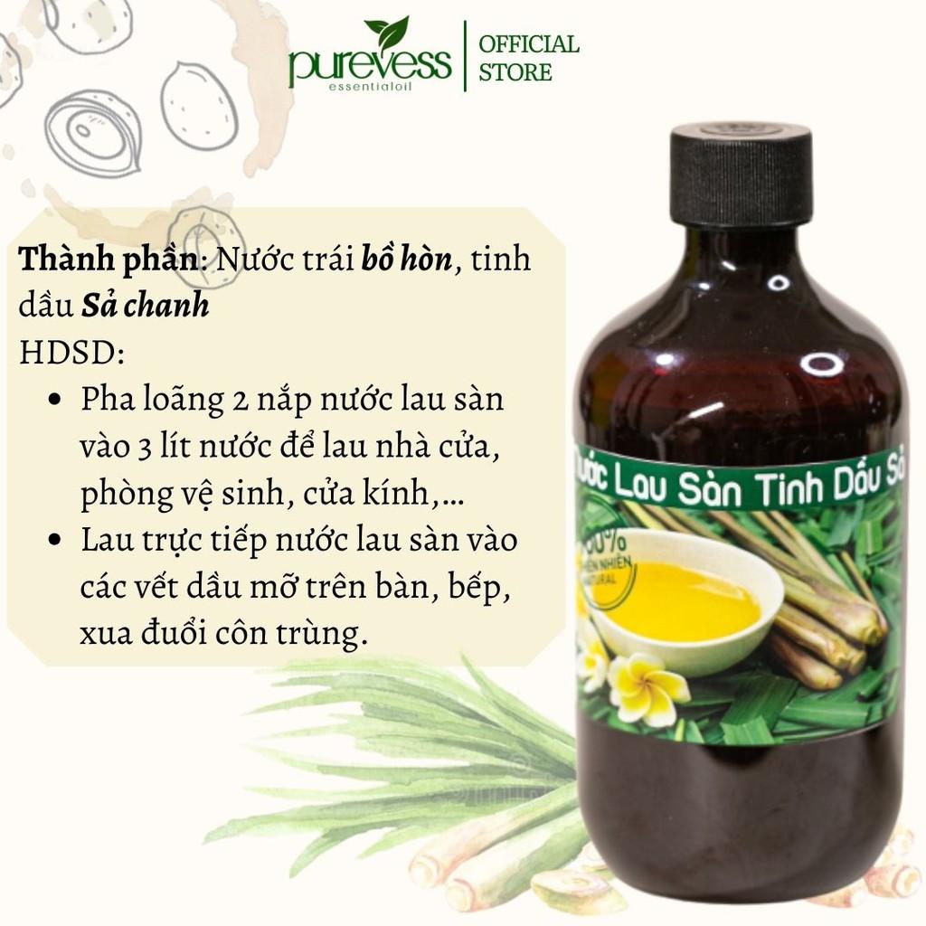 Nước lau sàn hữu cơ Purevess từ tinh dầu thiên nhiên giúp đuổi muỗi và côn trùng