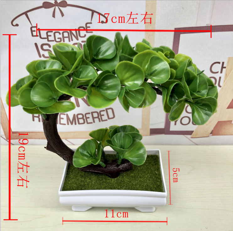 Chậu Bonsai hình nửa mặt trăng lưỡi liềm Xanh  trang trí