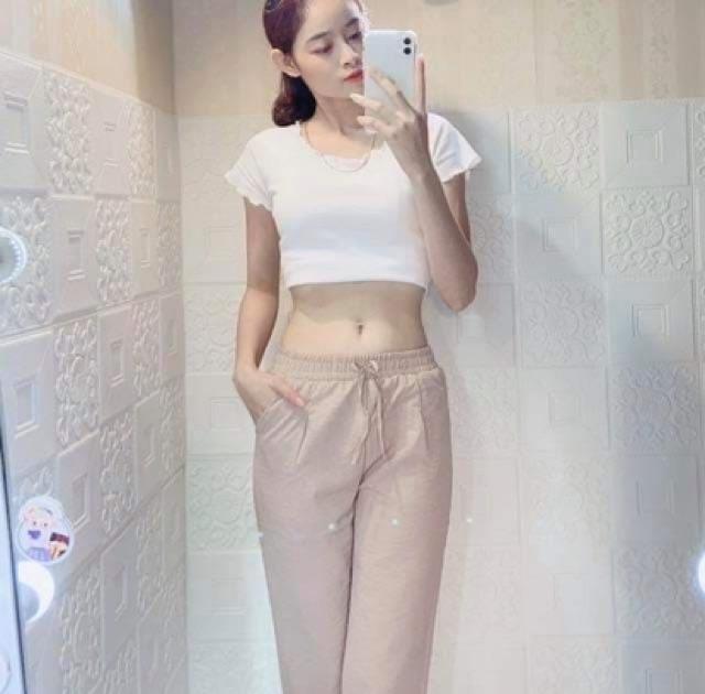 Quần đũi nữ dáng baggy lưng thun xuất Nhật – MiuMiu Fashion , Quần Baggy nữ ống rộng cao cấp