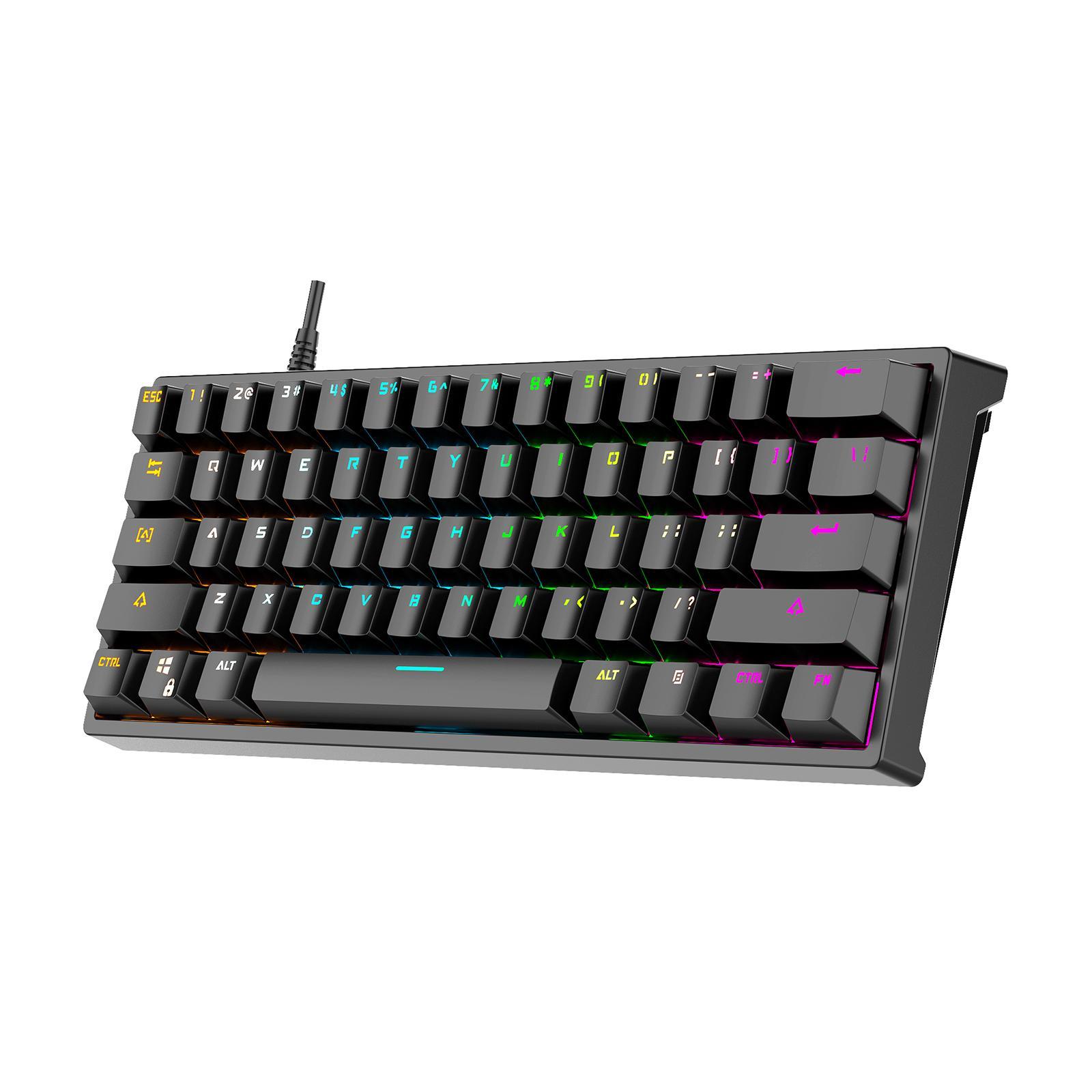 61 Keys Mechanical Keyboard RGB Illuminated Multi Color