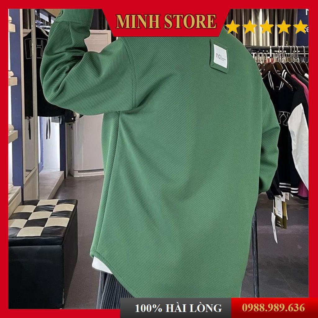 Áo sơ mi nam nữ nhung tăm phong cách Hàn Quốc, áo khoác có cổ nhung tăm unisex co dãn nhẹ SM03 - MS88