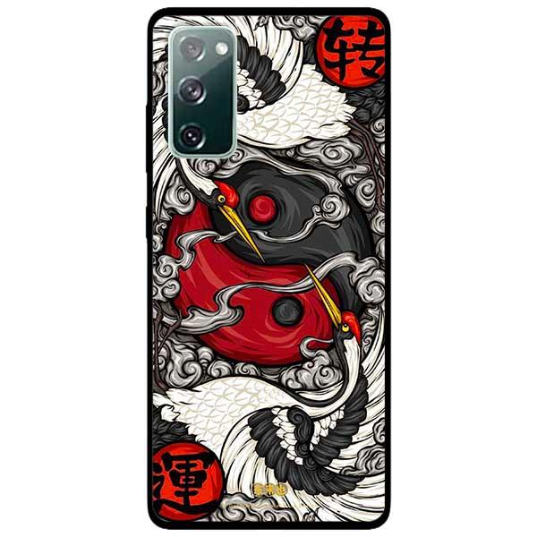 Ốp lưng dành cho Samsung S20 FE / Samsung S20 FE 5G - Chim Hạc Trắng Đen